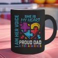 I Am Her Voice She Is My Heart Autism Awareness Daughter Dad Graphic Print Coffee Mug