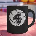 Volleyball Player 4 Volleyball Mom Dad Jersey Number 4 Graphic Print Coffee Mug