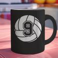 Volleyball Player 9 Volleyball Mom Dad Jersey Number 9 Graphic Print Coffee Mug