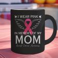 I Wear Pink In Memory Of My Mom Shirt Angel In Heaven Memory Graphic Print Coffee Mug