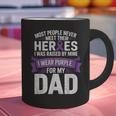 I Wear Purple For My Dad Pancreatic Cancer Support Graphic Print Coffee Mug