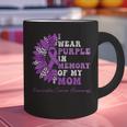 I Wear Purple In Memory Of My Mom Pancreatic Cancer Ribbon Graphic Print Coffee Mug I Wear Purple In Memory Of My Mom Pancreatic Cancer Ribbon Graphic Print Coffee Mug