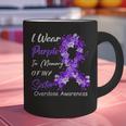 I Wear Purple In Memory Of My Sister Overdose Awareness Graphic Print Coffee Mug