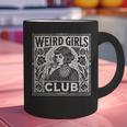 Weird Girls Club Vintage Linocut Retro Introvert Aesthetic Graphic Print Coffee Mug