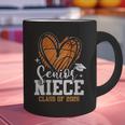 Women's Senior Niece Class Of 2026 Basketball Graduation Heart Graphic Print Coffee Mug