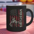 Wrestling US Flag Dad Wrestler Patriotic 4th Of July Graphic Print Coffee Mug Wrestling US Flag Dad Wrestler Patriotic 4th Of July Graphic Print Coffee Mug