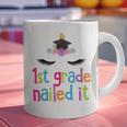 1st Grade Nailed ItShirt Unicorn Graduation Class Of 2018 Graphic Print Coffee Mug