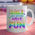 80's Girls Just Wanna Have Fun Nostalgia 1980s Style Premium Tri-Blend Graphic Print Coffee Mug