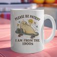 90s Manatee Humor Please Patient I'm From The 1900s Graphic Print Coffee Mug