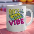 90's Vibe Retro Style Cassette Tape Nostalgia 1990s Party Premium Tri-Blend Graphic Print Coffee Mug