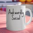Awkwardly Social Introvert Anxious Socially Awkward Graphic Print Coffee Mug