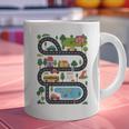 On Back Tired Dads Club Car Race Track On Dad Daddy Graphic Print Coffee Mug On Back Tired Dads Club Car Race Track On Dad Daddy Graphic Print Coffee Mug