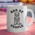 Bad At People Ferret Introvert Saying Slogan Graphic Print Coffee Mug