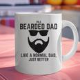 Bearded Dad Beard Humor Superhero Graphic Print Coffee Mug