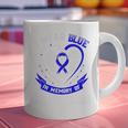 Blue In Memory Of Grandson Colon Cancer Awareness Shirts Premium Graphic Print Coffee Mug
