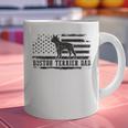 Boston Terrier Dad Distressed American Flag Patriotic Dog Graphic Print Coffee Mug