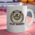 Cat Daddy Cool Ragdoll Cat Father's Day Retro Cat Dad Graphic Print Coffee Mug
