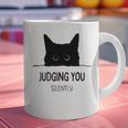 Cat Judging You Silently Cat Mom Dad Premium Tri-Blend Graphic Print Coffee Mug