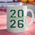 Class Of 2026 Graduation Varsity Green And On The Back Graphic Print Coffee Mug