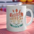 Cooking Brings Out The Best In Me Crafting Flavorful Memory Raglan Baseball Tee Graphic Print Coffee Mug