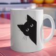 Curious Cat Peeking Sneaky Cat Cat Mom Cat Dad Graphic Print Coffee Mug Curious Cat Peeking Sneaky Cat Cat Mom Cat Dad Graphic Print Coffee Mug