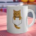 Cute Tabby Cat Pocket Cat Mom Cat Dad Cat Lover Graphic Print Coffee Mug Cute Tabby Cat Pocket Cat Mom Cat Dad Cat Lover Graphic Print Coffee Mug