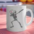 Dabbing Skeleton Nurse Halloween Graduation Graphic Print Coffee Mug