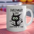 Dad Threenager Dad Daddy Of A Threenager Graphic Print Coffee Mug
