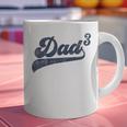 Dad3 Dad Cubed Father Of Three Daddy 3 Third Time Dad Graphic Print Coffee Mug