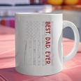 Distressed US American Flag Father Shirt Best Dad Ever Graphic Print Coffee Mug