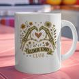 Elder Emo Club Skeleton Hands Heart Nostalgia Premium Tri-Blend Graphic Print Coffee Mug