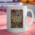 Elder Emo Floral Gothic Vintage Nostalgia Premium Tri-Blend Graphic Print Coffee Mug