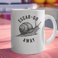 Escar Go Away Snail Vintage French Pun Introvert Humor Graphic Print Coffee Mug
