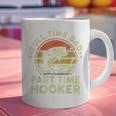 Fishing Dad Part Time Hooker Bass Fish Father Day Graphic Print Coffee Mug