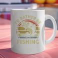 Fishing I'd Rather Be Fishing Bass Fish Dad Jokes Graphic Print Coffee Mug