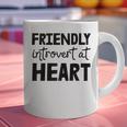 Friendly Introvert At Heart Raglan Baseball Tee Graphic Print Coffee Mug