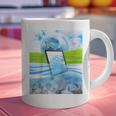 Frutiger Aero Aesthetic Tech Water Fishes Monitor Screen Raglan Baseball Tee Graphic Print Coffee Mug