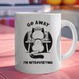 Go Away I'm Introverting Cat With Coffee Graphic Print Coffee Mug Go Away I'm Introverting Cat With Coffee Graphic Print Coffee Mug