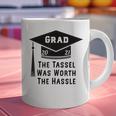 Grad 2021 Graduation Tassel Was Worth The Hassle Graphic Print Coffee Mug