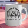 I Graduated Can I Go Back To Bed Now 2024 Graduation Panda Graphic Print Coffee Mug