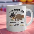 I Graduated Can I Go Back To Bed Sloth Graduation Cap Graphic Print Coffee Mug