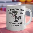 I Graduated Graduate Class 2025 Cat Graduation Graphic Print Coffee Mug