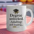 Graduation 2025 Degree Unlocked Adulting Still Loading Graphic Print Coffee Mug