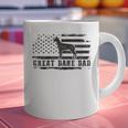 Great Dane Dad Distressed American Flag Patriotic Dog Graphic Print Coffee Mug