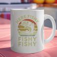 Here-Fishy Fishing Boy Large Mouth Bass Dad Graphic Print Coffee Mug