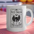Introvert Apparel Emporium Mothman Tarot Card Antisocial Butterfly Cryptozoologist -Adults Grey Graphic Print Coffee Mug Introvert Apparel Emporium Mothman Tarot Card Antisocial Butterfly Cryptozoologist -Adults Grey Graphic Print Coffee Mug