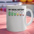 Introvert Cute My Social Battery Graphic Print Coffee Mug