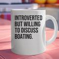 Introverted Boater Boating Introvert Graphic Print Coffee Mug
