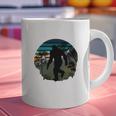 Just Me And My Yeti Retro Sunset Mountain Hiking Introvert Graphic Print Coffee Mug