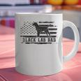 Lab Dad Distressed American Flag Patriotic Dog Graphic Print Coffee Mug